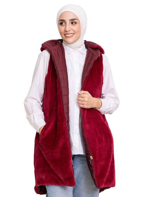 Brick Red L - Cut Double Face Jacket - Khotwh